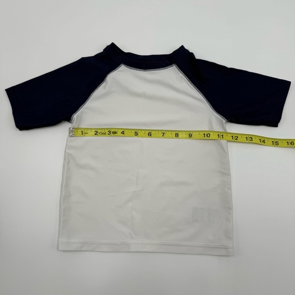 Old Navy Rashguard Swim Top Trunks Toddler Boys Swim Set Dinosaur 4T Blue White - Picture 4 of 16